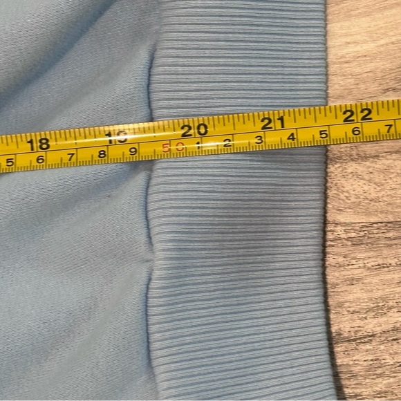 Hollister Sweatshirt Y2K Baby Blue with White Collar Preppy Style Size S Small - Picture 4 of 10